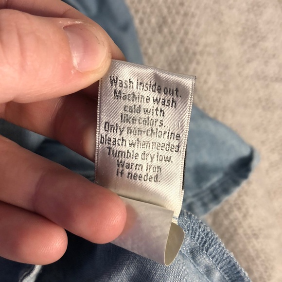 Lauren Conrad Soft Denim Long Sleeve Top - Picture 6 of 7